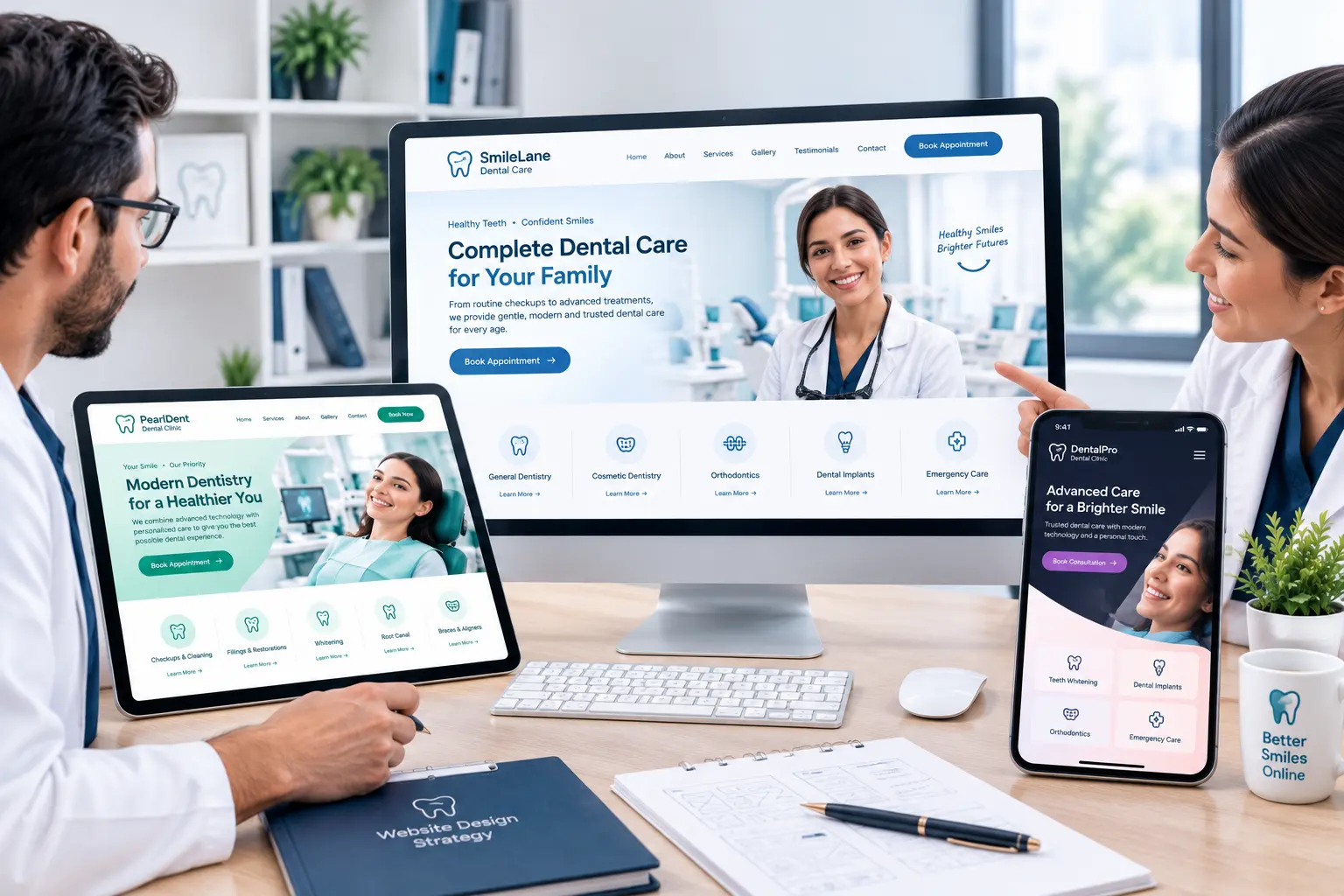 Custom dental website design for a modern dental practice